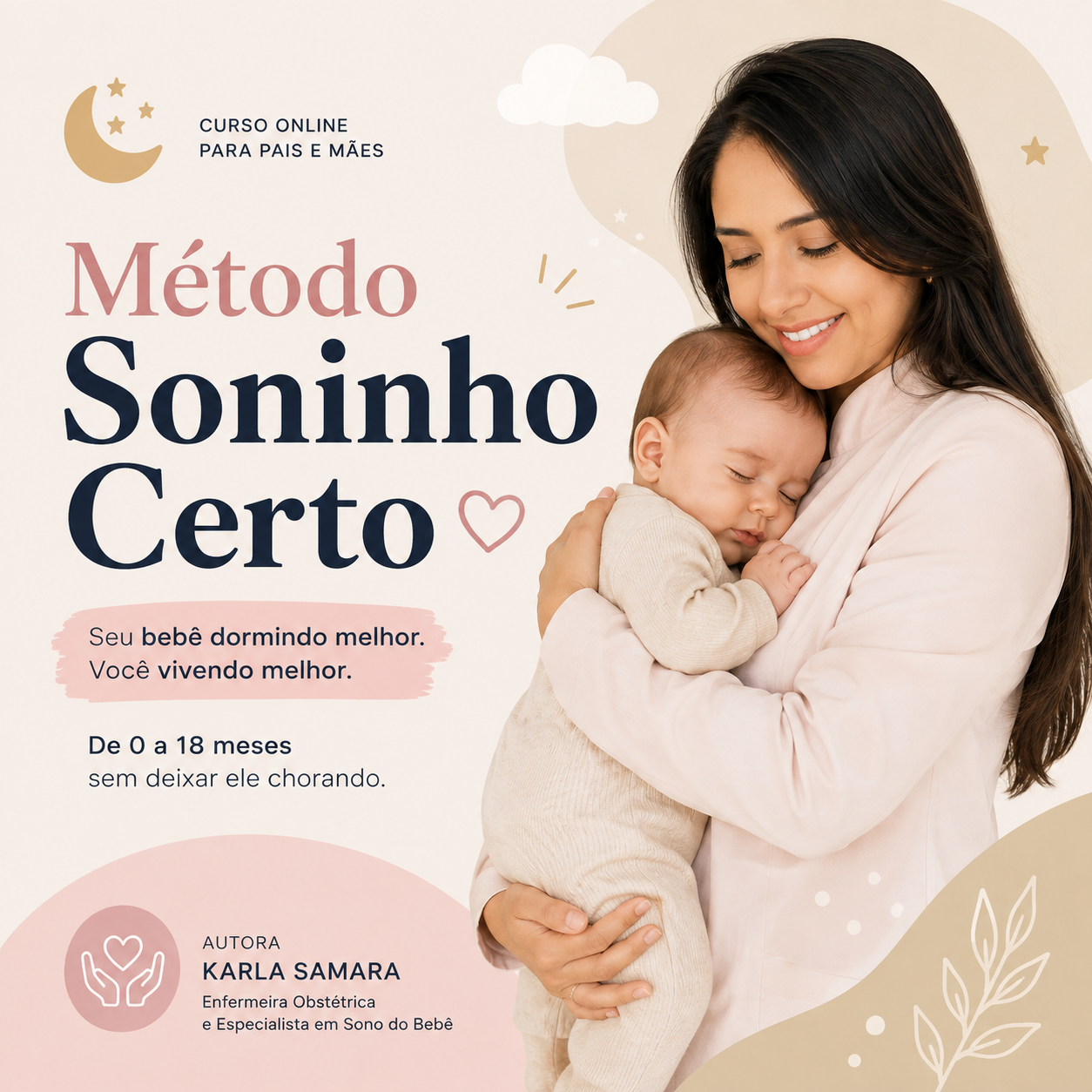 Capa do curso Método Soninho Certo, de Karla Samara
